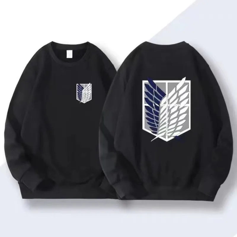 Attack on Titan animation peripheral kawaii new survey corps wings of freedom loose round neck clothes sweatshirt jacket gift
