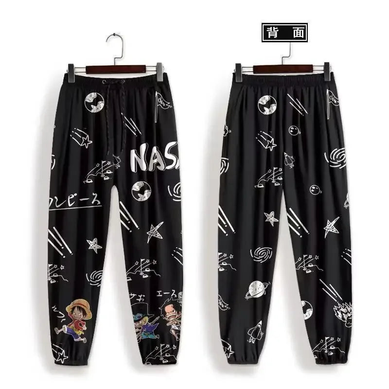 One Piece Anime Fleece Sweatpants – Unisex Casual Joggers for Autumn & Winter
