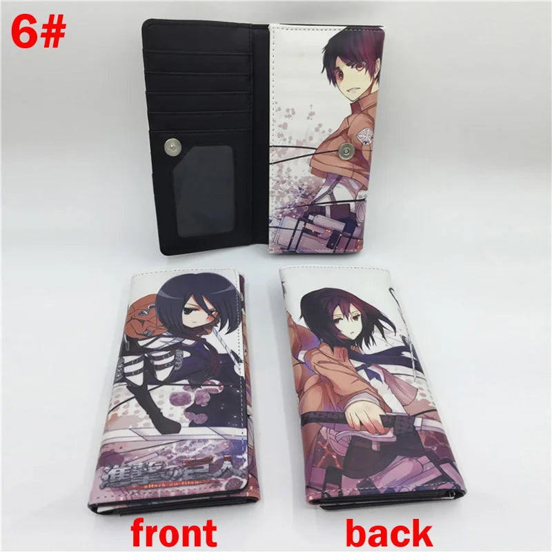 Attack on Titan Short Men Wallet Levi Survey Corps Men's Women's Coin Purse Scout Regiment Money Bag