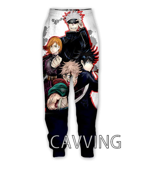 New Fashion 3D Print Anime Jujutsu Kaisen Casual Pant Sport Sweatpants Straight Pants Jogging Pants Trousers for Women/Men