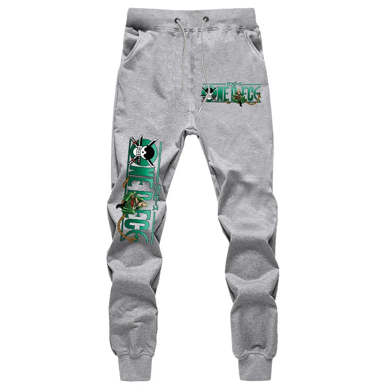 Students Casual Pants for Men and Women Summer Fashion Sports Breathable Cotton Pants Anime ONE PIECE Print Luxury Long Pants