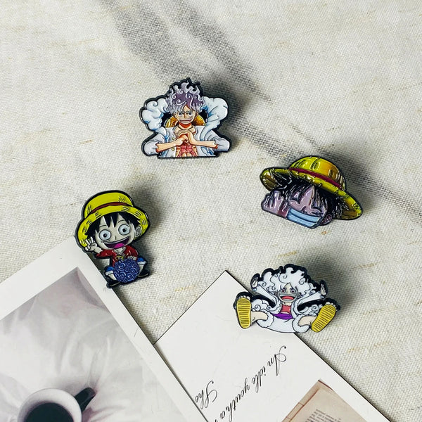 Anime Enamel Pin Set — Brooches for Bags & Backpacks