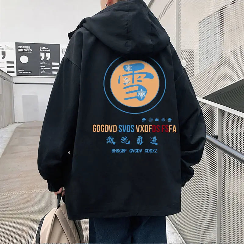 One Piece Monkey D. Luffy Anime Hooded Jacket Spring and Autumn New Men's Short Style Hooded Top Loose Large Coat