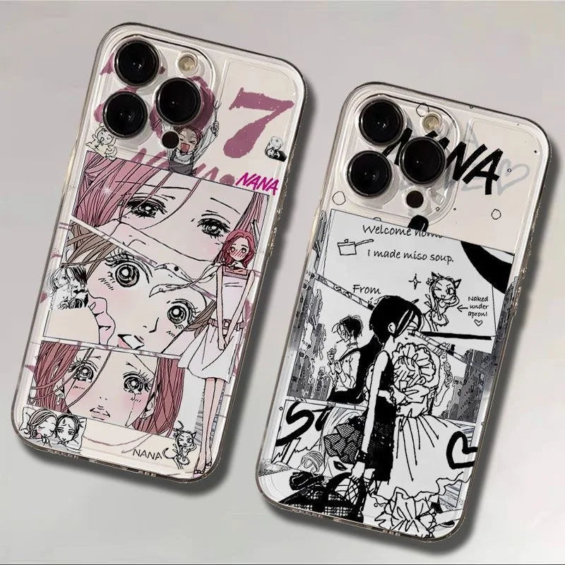 Anime Nana Oosaki Phone Case For iPhone 17 16 15 14 13 12 11 Pro Max Mini SE 7 8 Plus 17E Air Shockproof Transparent Cover