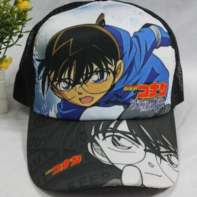 Detective Conan Anime Sun Cap Fashion Casual Outdoor Peaked Snapback Mesh Hat Baseball Cap