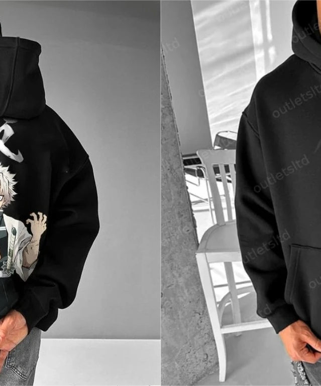Demon Slayer Oversized Hoodie Men's Clothing Sweatshirt Women Long Sleeve Y2k Clothes Autumn Winter Sweater Cotton Tops Unisex