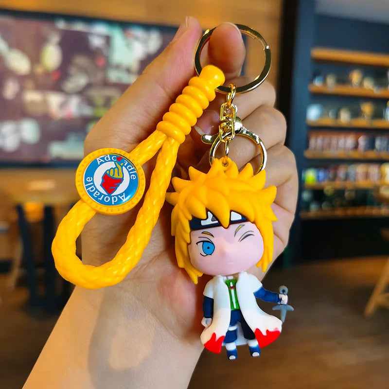 New Cute Japanese Anime Character Naruto 3D Keychain Couple Backpack Car Key Pendant Party Decoration Children's Gift