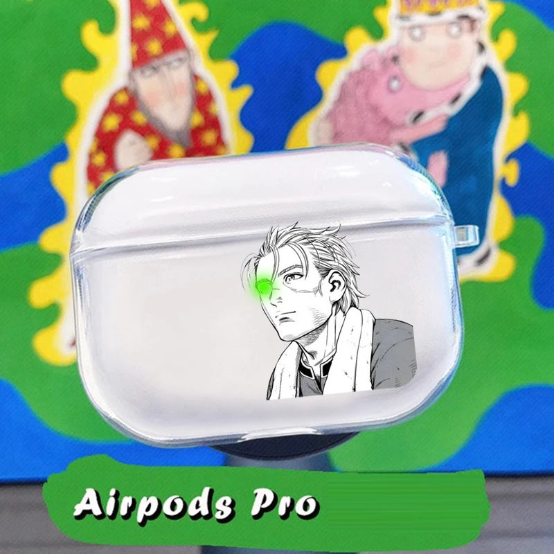Anime Transparent TPU Case for Airpods Pro 2 1 3 Vinlands Saga Manga Soft Silicone Cover Bluetooth Earphone Cases