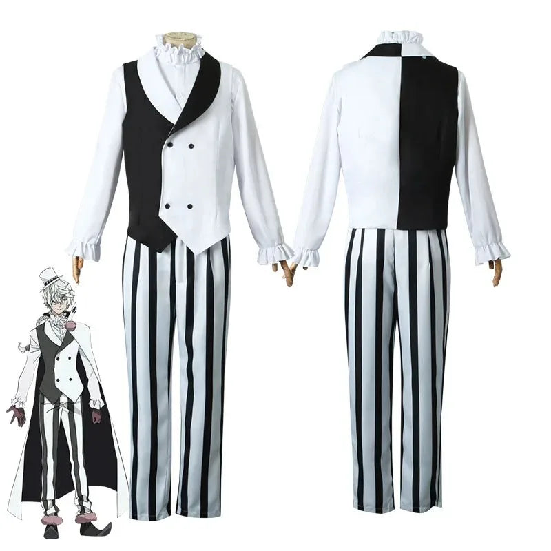 Nikolai Gogol Cosplay Costume Anime Bungou BSD Season 4 Nikolai Cosplay Cloak Cape Uniform Suit Wig Halloween