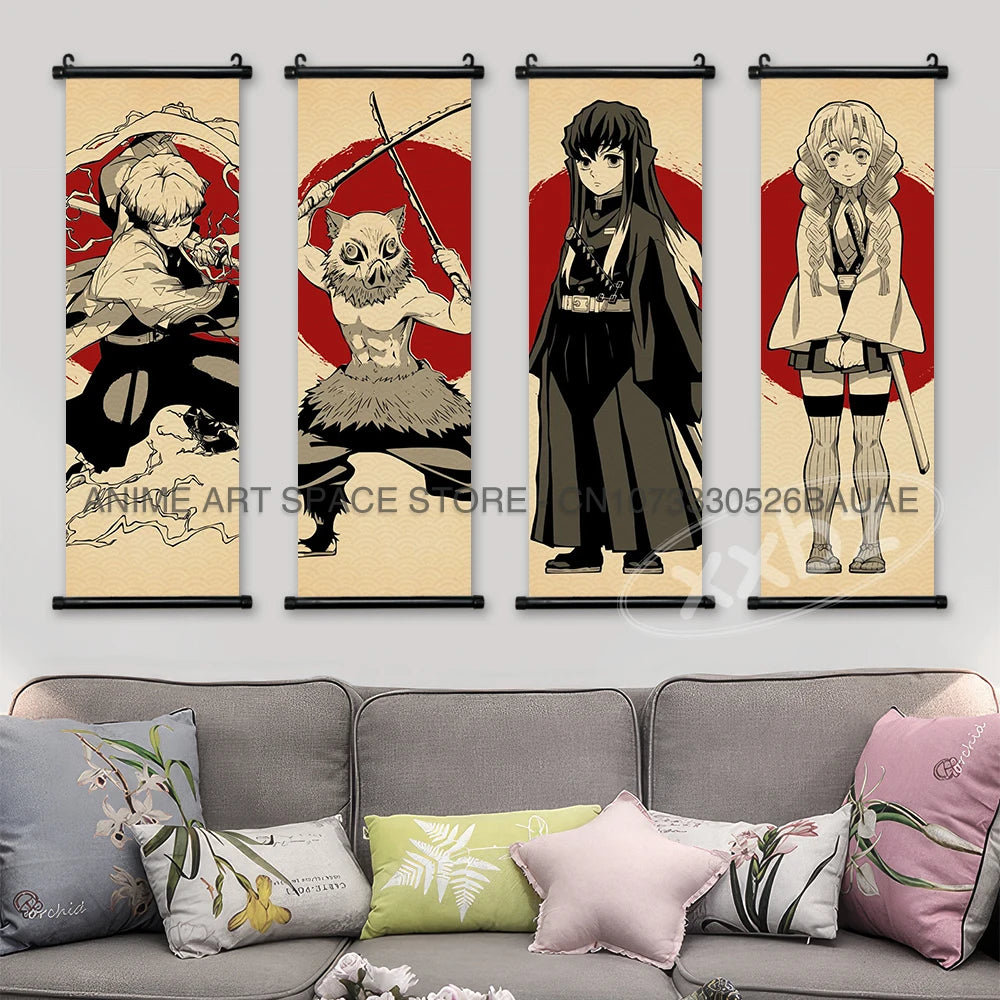 Demon Slayer Zenitsu Wall Scroll Canvas Poster