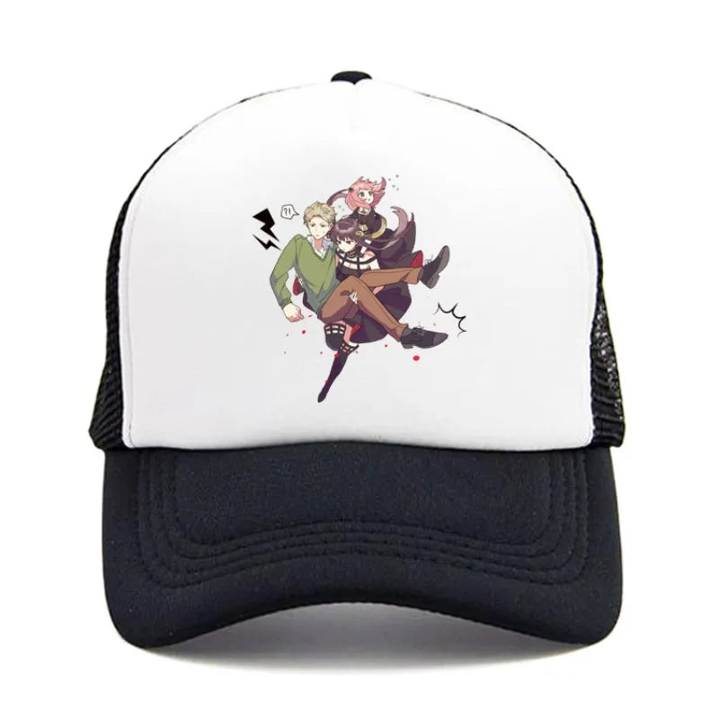 Pop Summer Cap Sun Visor Anya Forger Cute Hip Hop Caps Spy X Family Anime Cowboy Hat Peaked Trucker Dad Hats Gift