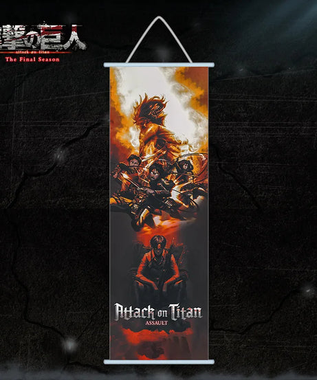 Attack on Titan Canvas Scroll – Anime Wall Art Poster for Room & Home Decor