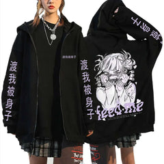 My Hero Academia Himiko Toga Graphic Zip Up Hoodie Unisex Oversized Harajuku Jacket