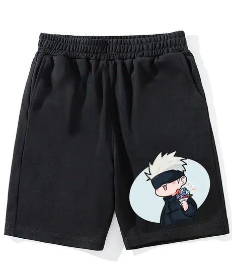 Anime Jujutsu Kaisen Workout Gym Shorts for Men Quick Dry Breathable Casual Athletic Shorts with Pockets Summer Running Short