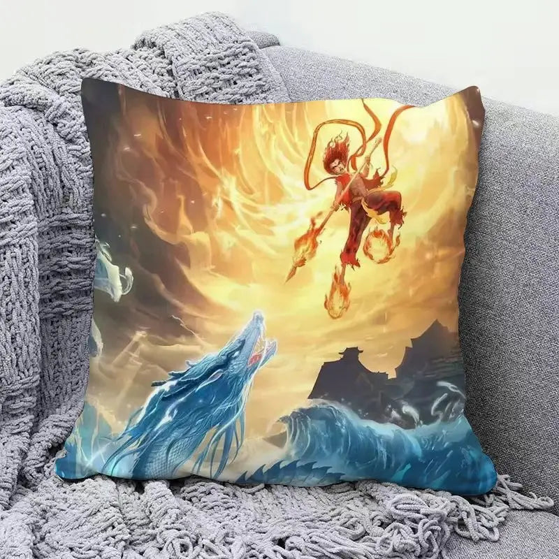 Ne Zha anime peripherals pillows cute personality creative fashion living room sofa bedroom cushions holiday gift