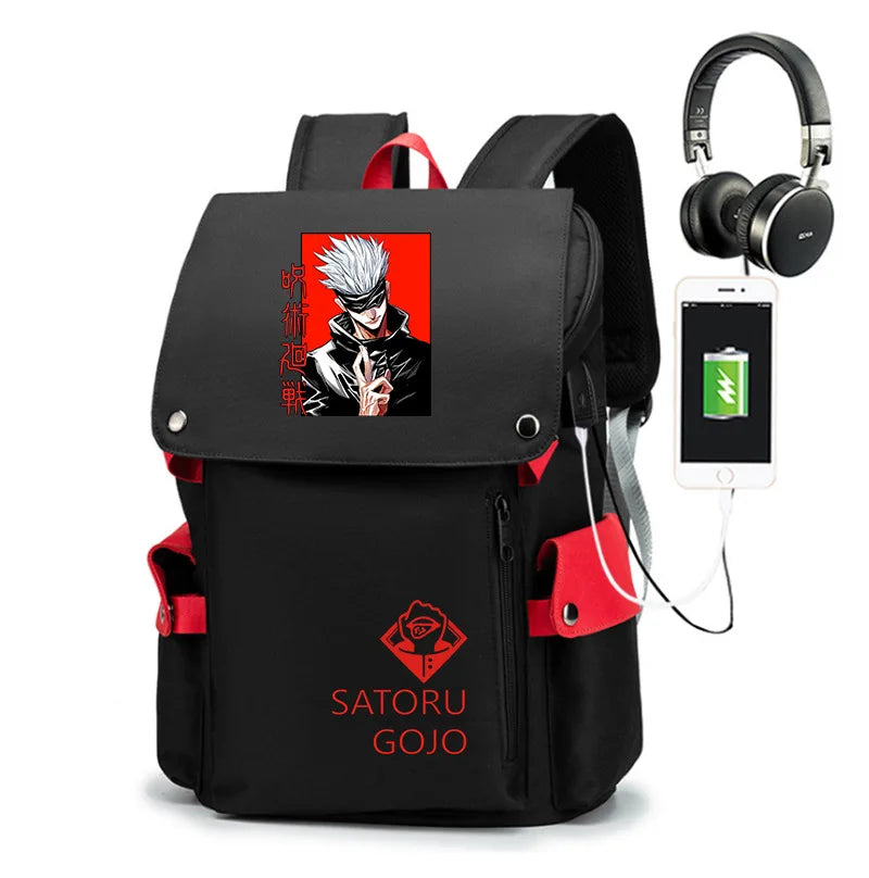 Jujutsu Kaisen Anime Backpack Student School Shoulder Bag Business Multifunctional Large Capacity Computer Bag Travel Backpack