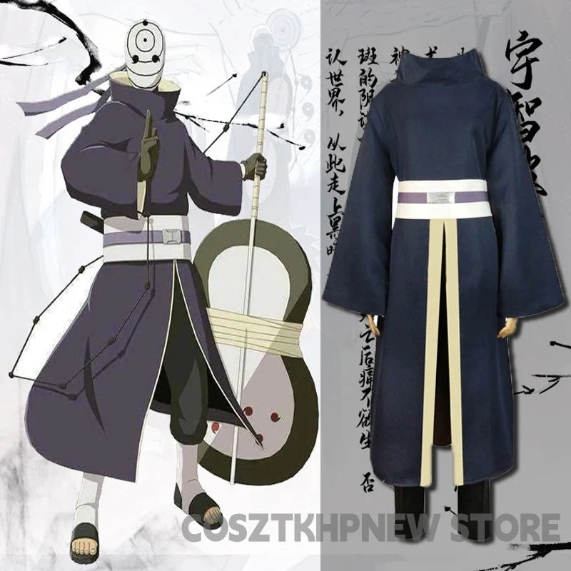 Uchiha Obito Anime Cosplay Costumes Halloween Costumes For Women Men Japanese Robe Kimono Performance Festival