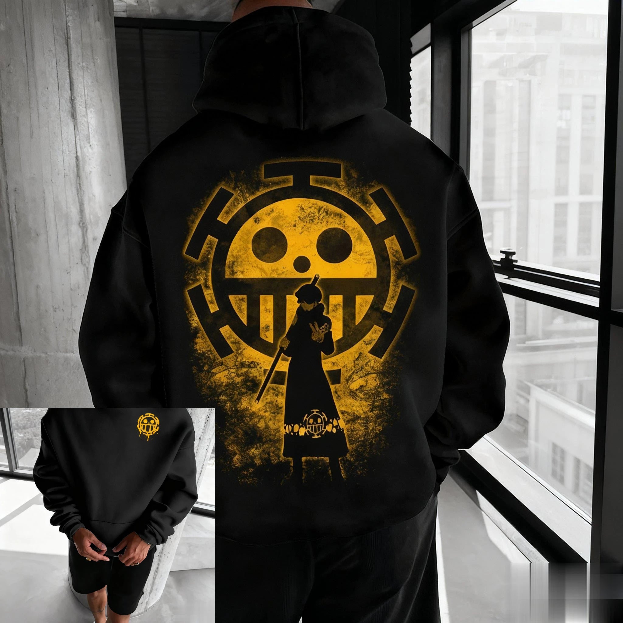 Unisex Oversized One Piece Anime Hoodie Men Women Pullover Sweatshirt Graphic Print Casual Streetwear Autumn New Fashion Y2k