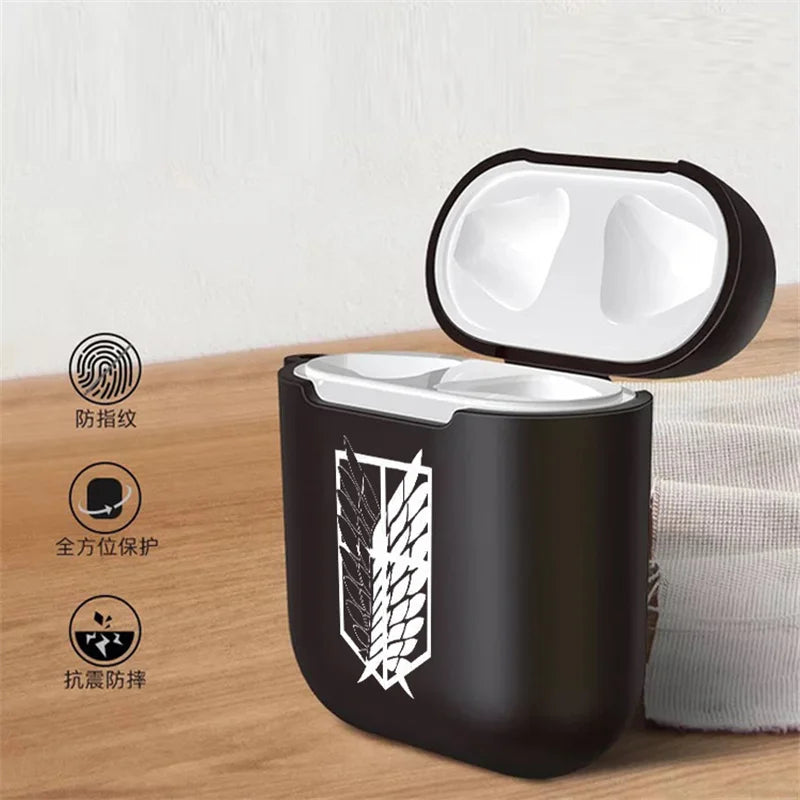 Anime Attack on Titan Earphone Case For Apple iPhone Charging Box For AirPods 1 2 3 Pro2 Clear wireless Bluetooth headphone case