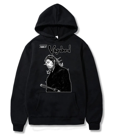 Manga 90s VAGABOND Miyamoto Musashi Print Man Hoodies Acg Fans Streetwear Hipster Otaku Clothing Casual Girl Sweatshirts