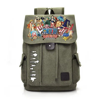 One Piece Anime Backpack Cosplay Luffy Unisex Students School Bag Large Capacity Bookbag Laptop Travel Rucksack Outdoor Bag