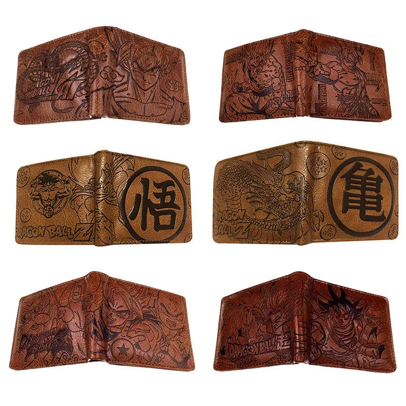Dragon Ball Son Goku Turtle Wuzi Creative Embossed Short Wallet Coin Purse Student Fashion Personality Zero Wallets Card Wallet