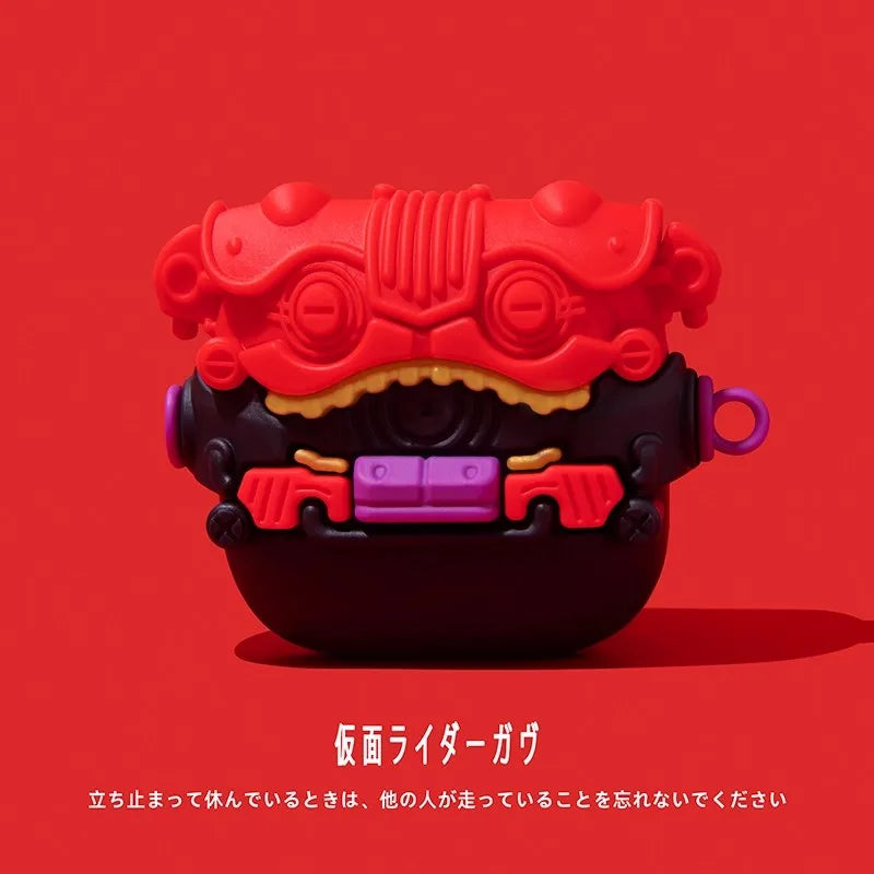 Protective Case for Airpods 4 3 2 Cover for Apple AirPods Pro2 Pro 2nd Generation Shell Game Console Anime Robot Fire