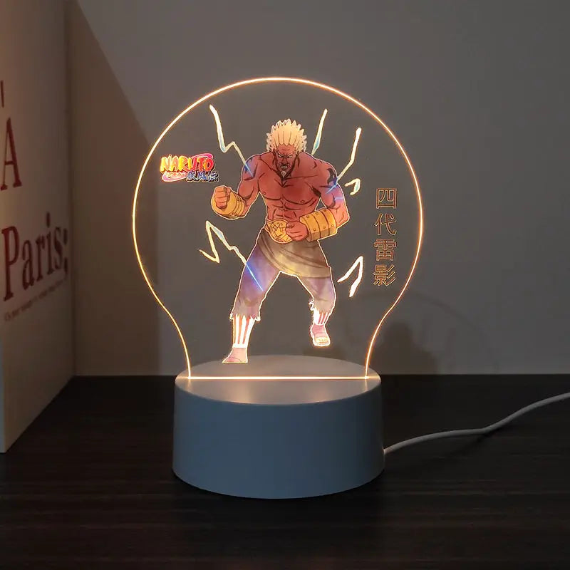 New Animation Naruto anime peripheral light-up stand night light Naruto Sasuke Uchiha Itachi Gaara Kakashi Tsunade holiday gift