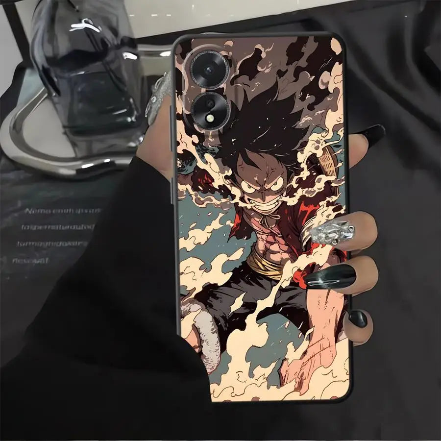 Case for Oppo A52 A12 A36 A53 A16 A33 A71 A9 A38 A17 A32 A73 A15 A32 A11 A37 A18 A31 A72 A54 Phone Cover Cool Luffy Anime