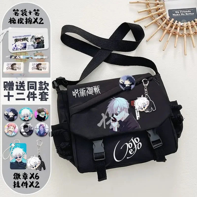 Jujutsu Kaisen Shoulder Bag – Cute Anime Messenger Bag for Students & Fans