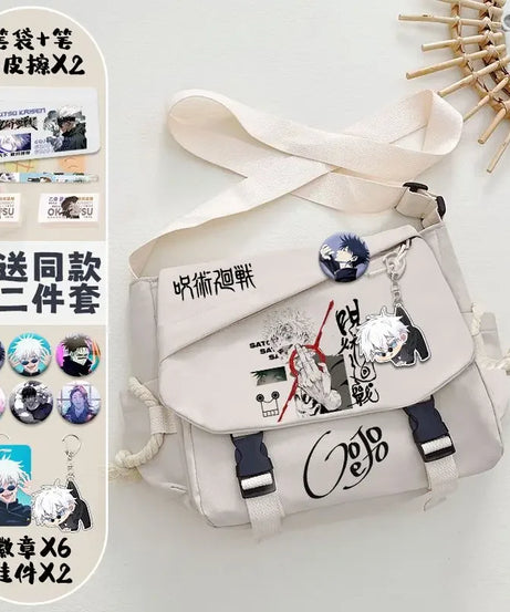 Jujutsu Kaisen Shoulder Bag – Cute Anime Messenger Bag for Students & Fans