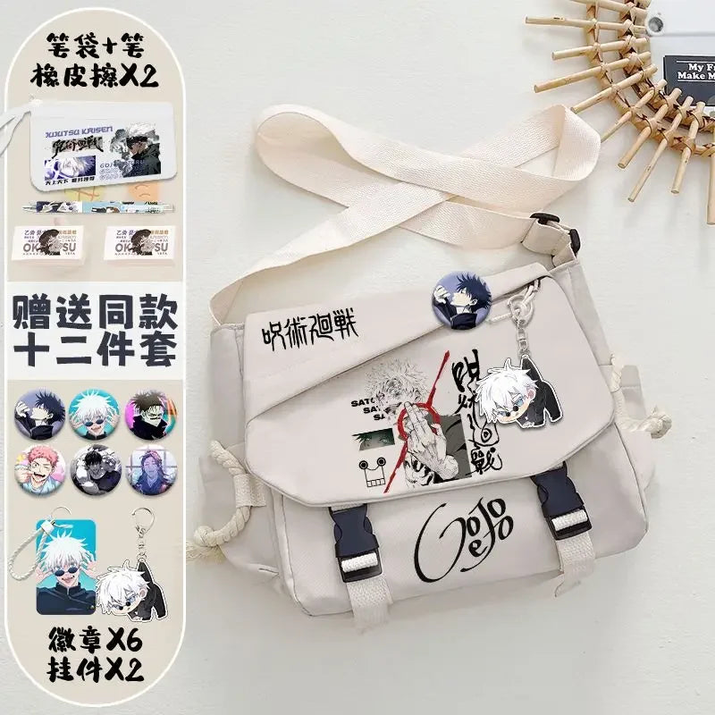 Jujutsu Kaisen Shoulder Bag – Cute Anime Messenger Bag for Students & Fans