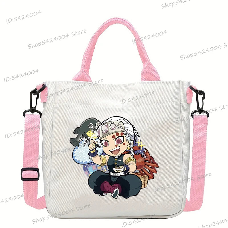 Demon Slayer Crossbody Bag – Rengoku & Tengen Graphic Print Shoulder Bag