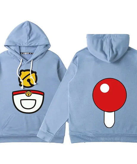 Doraemon Anime Hoodie – Cute Couple & Teen Pullover Jacket