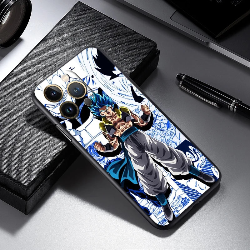 Manga D-Dragon Ball Z Art For iPhone 15 14 13 12 11 XS XR X 8 7 SE Pro Max Plus Mini Black Phone Case