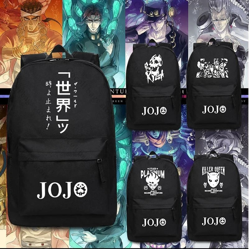 Anime JoJo's Bizarre Adventure Print Backpack School Bag Large Capacity School Backpack Oxford Teenage Youth Backpacks