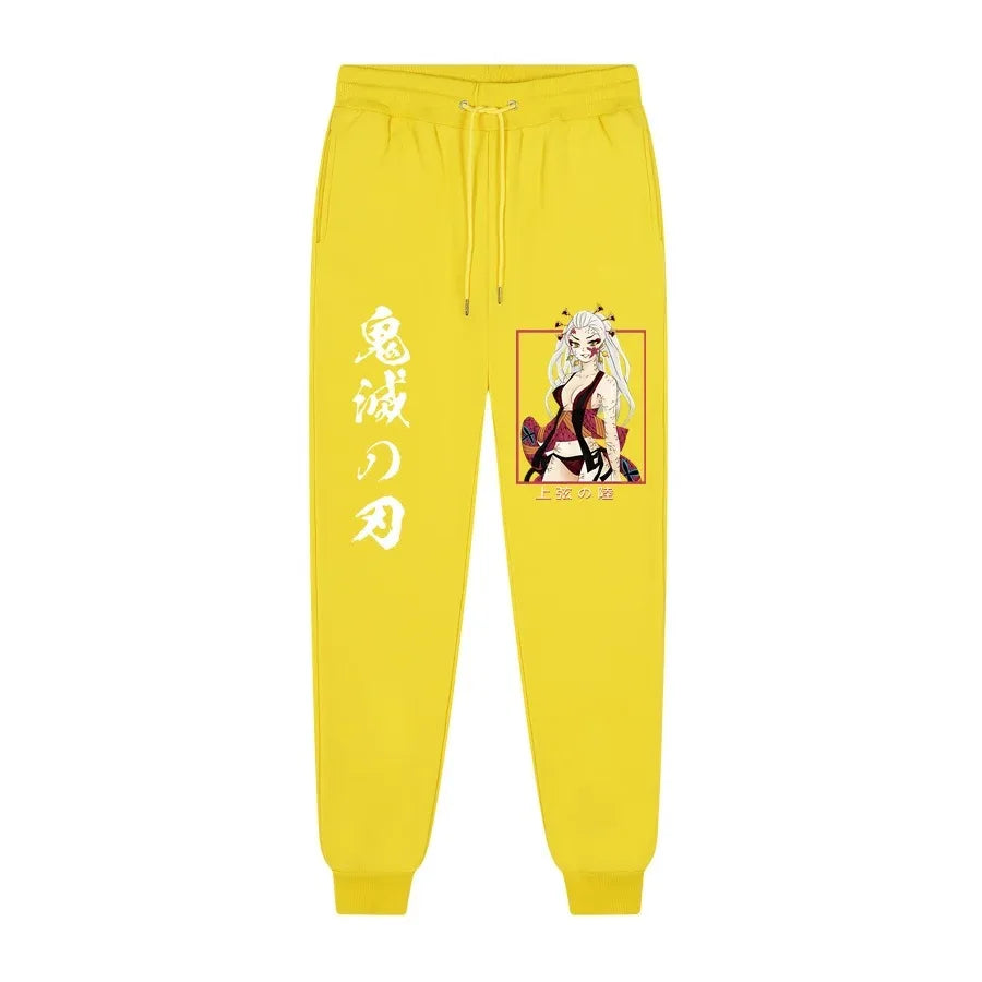 Anime Demon Slayer printed trousers men's comfortable fleece pants jogging men's trousers casual versatile sweatpants S-3XL