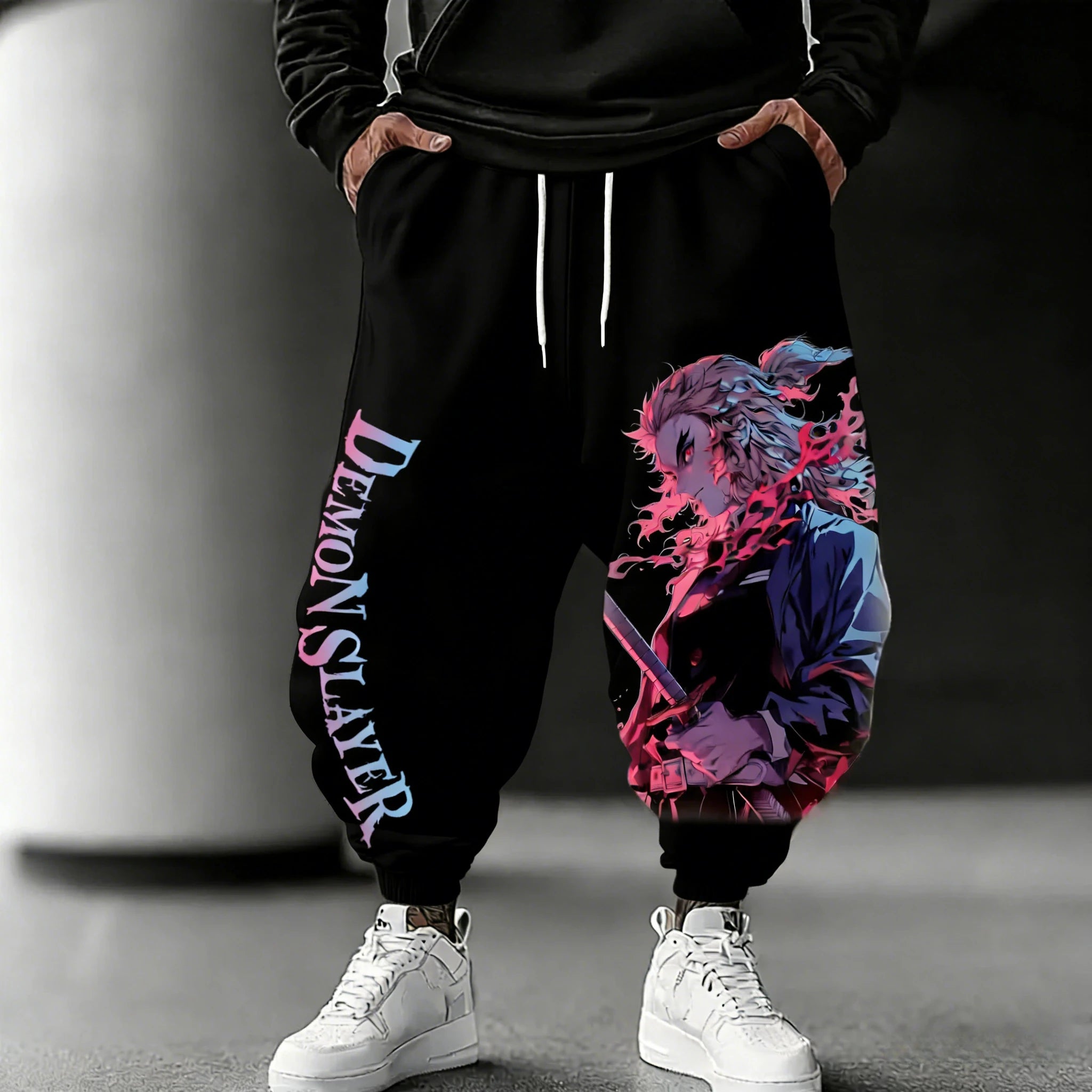 Demon Slayer Men's Spring/Summer Sweetpants New Rengoku Kyoujurou Anime Printed Street Hip Hop Y2K Casual Loose Pants