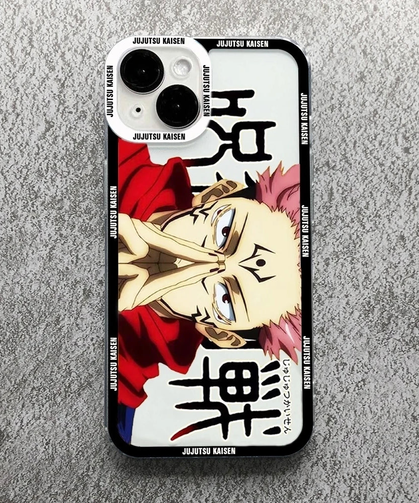 Gojo Satoru Clear Soft Case – Jujutsu Kaisen iPhone 11–16 Pro Max & Plus