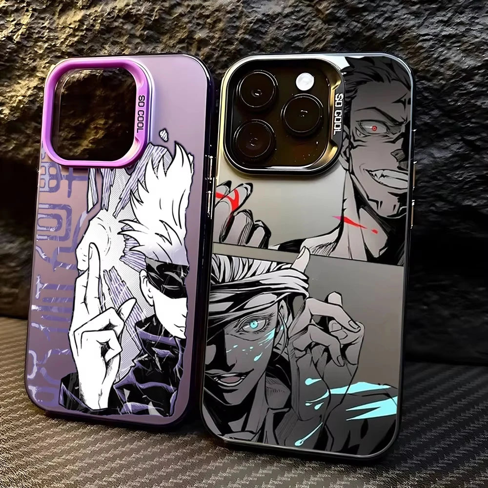 Hot Anime J-Jujutsu Kaisen Gojo Phone Case For iPhone 16e 16 Pro Max 15 14 Plus 13 12 Mini 11 Pro Shockproof Silicone Back Cover