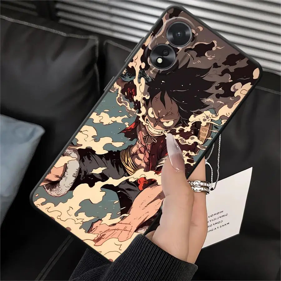 Case for Oppo A52 A12 A36 A53 A16 A33 A71 A9 A38 A17 A32 A73 A15 A32 A11 A37 A18 A31 A72 A54 Phone Cover Cool Luffy Anime