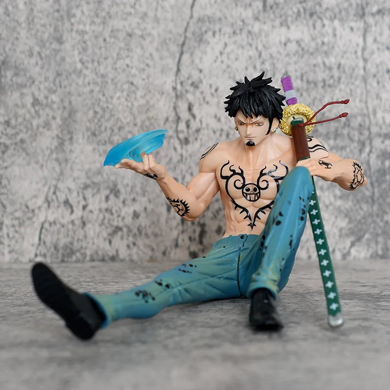 One Piece Anime Figurine Sitting Posture Trafalgar Law Operation Room Action Figures Pvc Model Collection Decoration Toys Gift