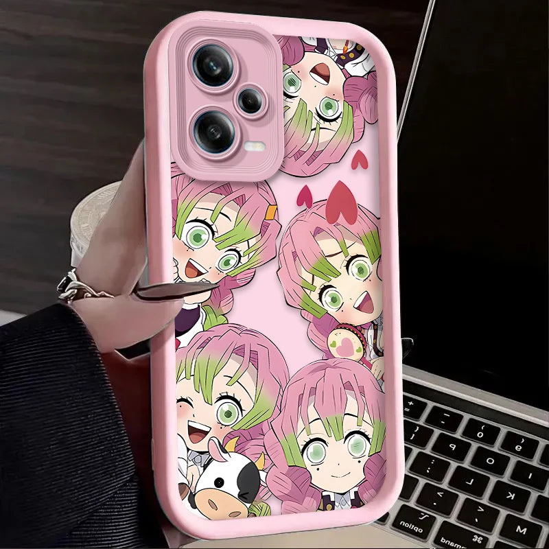 Anime Demon Slayer Case For Xiaomi Redmi Note 13 14 12 11 Pro Plus 5G 14S 12S 11S 10S 10 9 Redmi 14C 13C 12C 12 4G Back Cover
