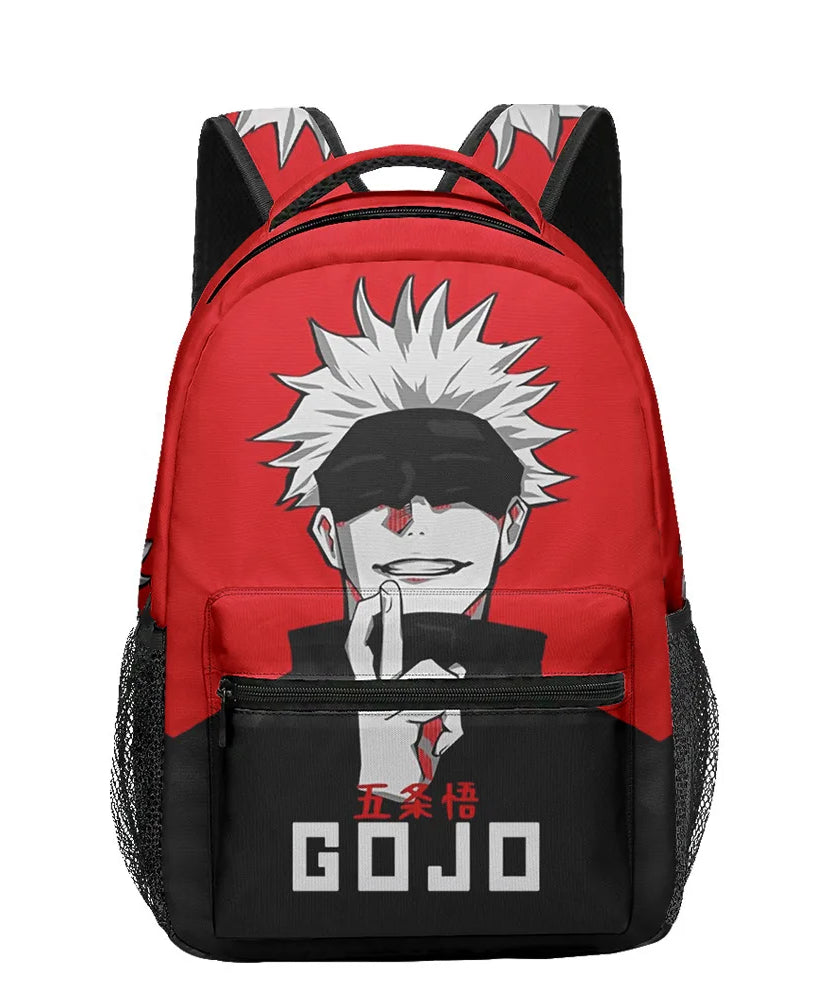 Boy Anime Printed Jujutsu Kaisen Gojo Satoru Backpack Large Capacity Drawstring Bag Student School Bag Travel