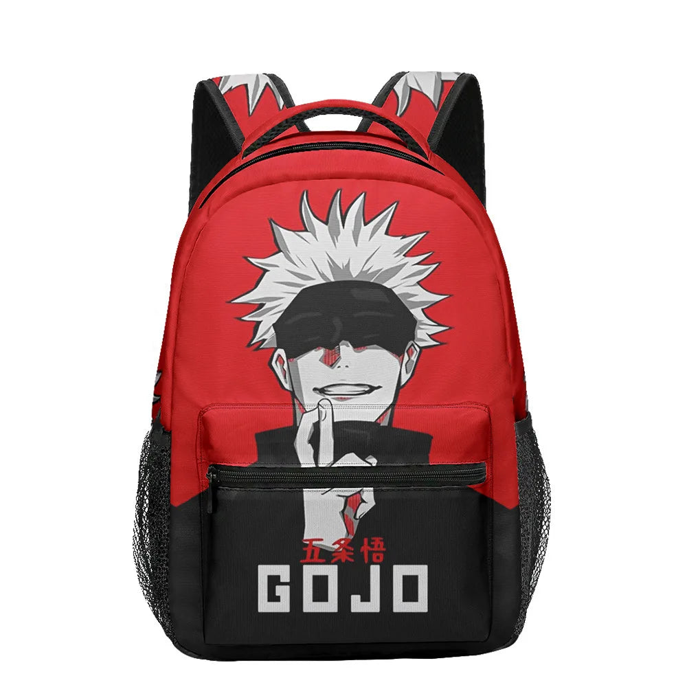Boy Anime Printed Jujutsu Kaisen Gojo Satoru Backpack Large Capacity Drawstring Bag Student School Bag Travel
