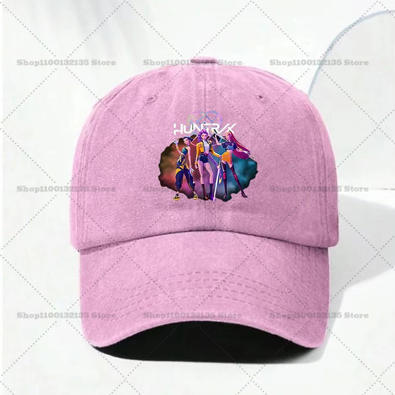 Kpop Demon Hunteres Baseball Cap for Girls Boys Summer Adjustable Sun Hat Anime Cute Retro Sunbonnet Adult Women Headgear Gift