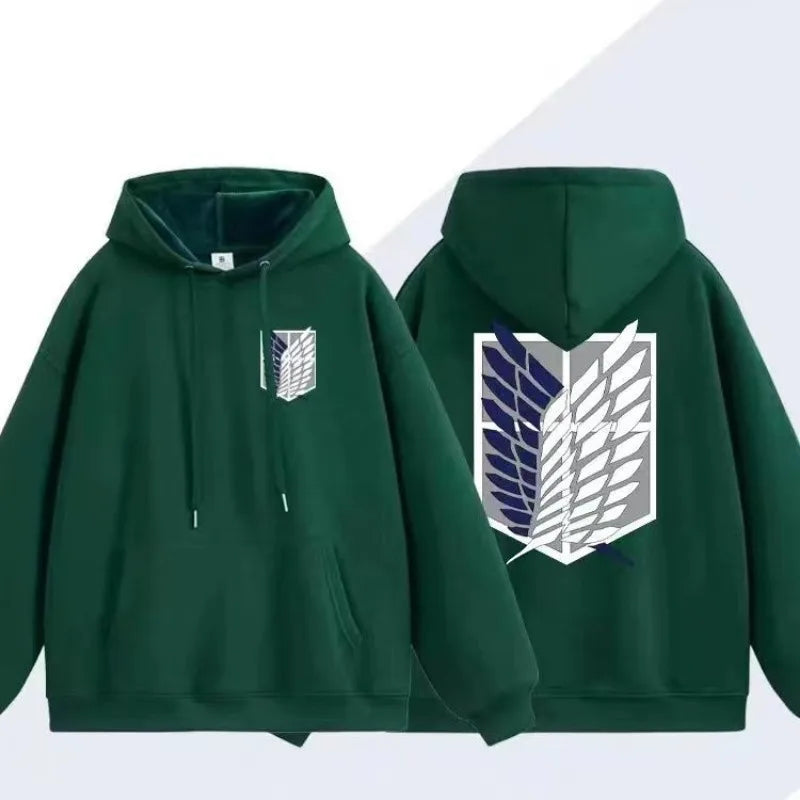 Attack on Titan animation peripheral kawaii new survey corps wings of freedom loose round neck clothes sweatshirt jacket gift