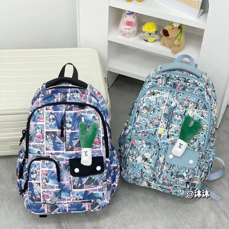 Hatsune Miku New Bag Junior High Student Large Capacity High School Student Girls Middle School Backpack Holiday Gift