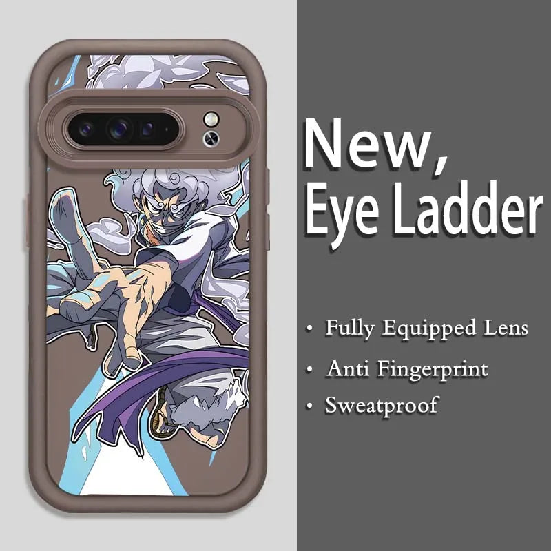 Anime Zoro One Piece Luffy Art Phone Case For Google Pixel 9 8A 8 7 7A Pro XL 5G Eye Ladder Soft TPU Shockproof Cover