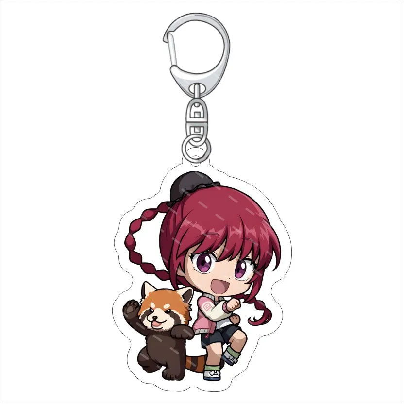 Anime Sakamoto Days NEW Acrylic Acrylic Fun Keychain Animation Related Product Girl Gift Key Chain Bag Charm Q version Pendant